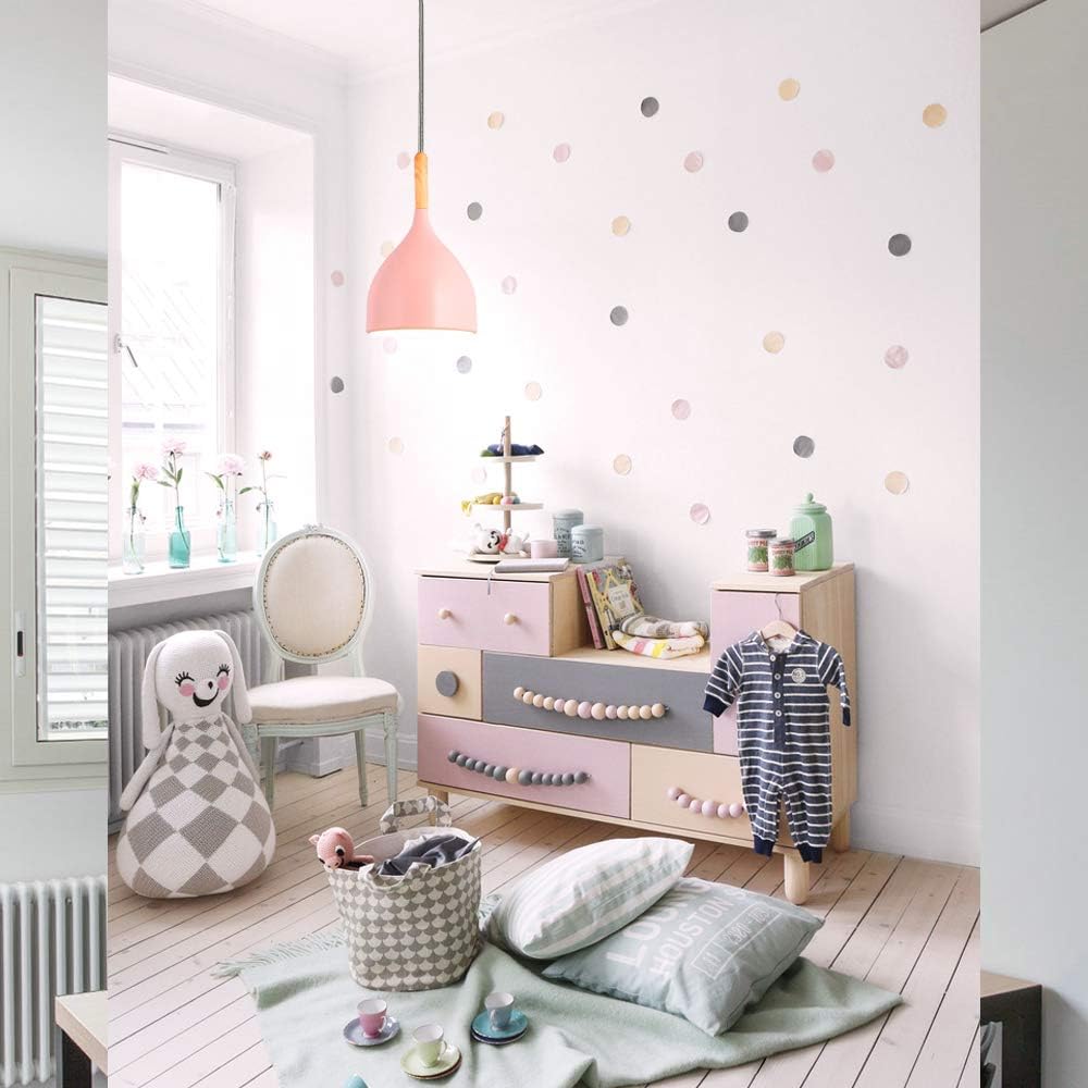 Swag Pendant Light 15 Ft Plug-in UL Listed On/Off Dimmer Switch Cord with Warm Pink Al Shade Nordic Style Chandelier Decorative Pendant Light Bulb Not Included