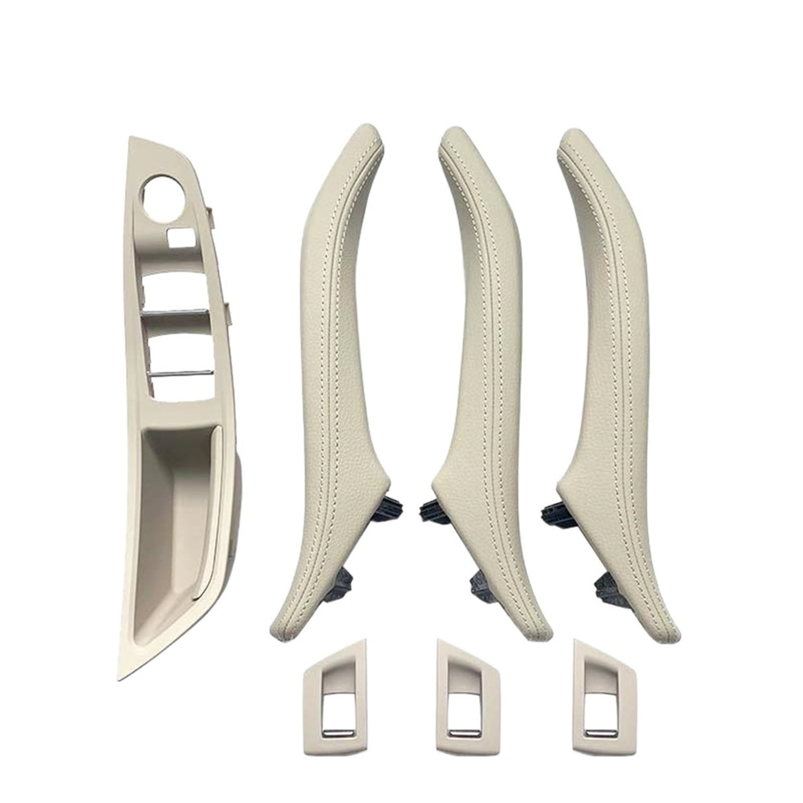OEXRIGRU Car Interior Door Handles for BMW 5 Series F10 F11 F18 520i 523i 525i 528i 535i Car Interior Handle Panel Pull Trim Cover(LHD Oyster)