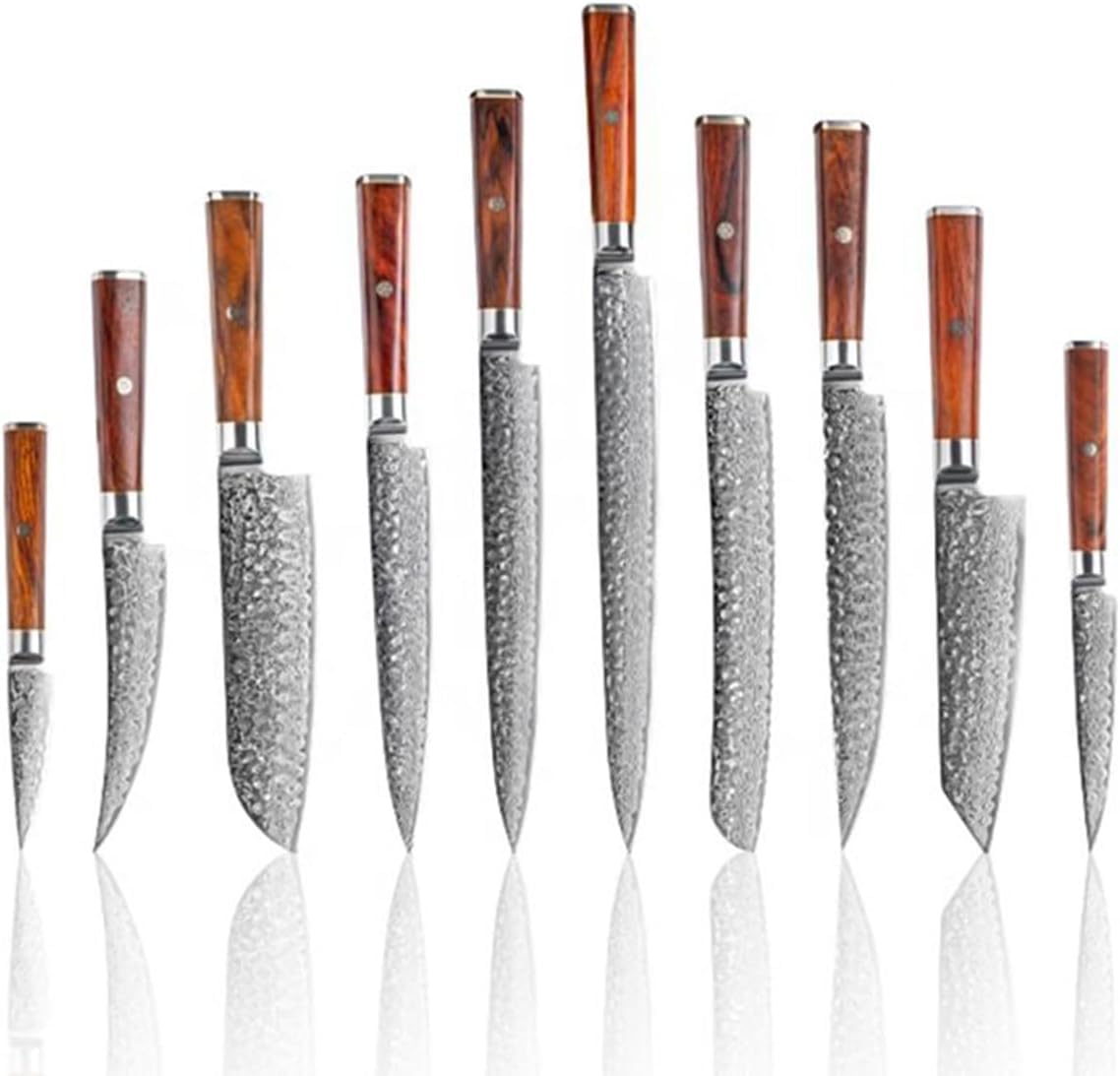 Knife Set 10 Piece Damascus Knives Set Kitchen Utensils Set Sharp High Carbon Stainless Steel Blade VG10 73