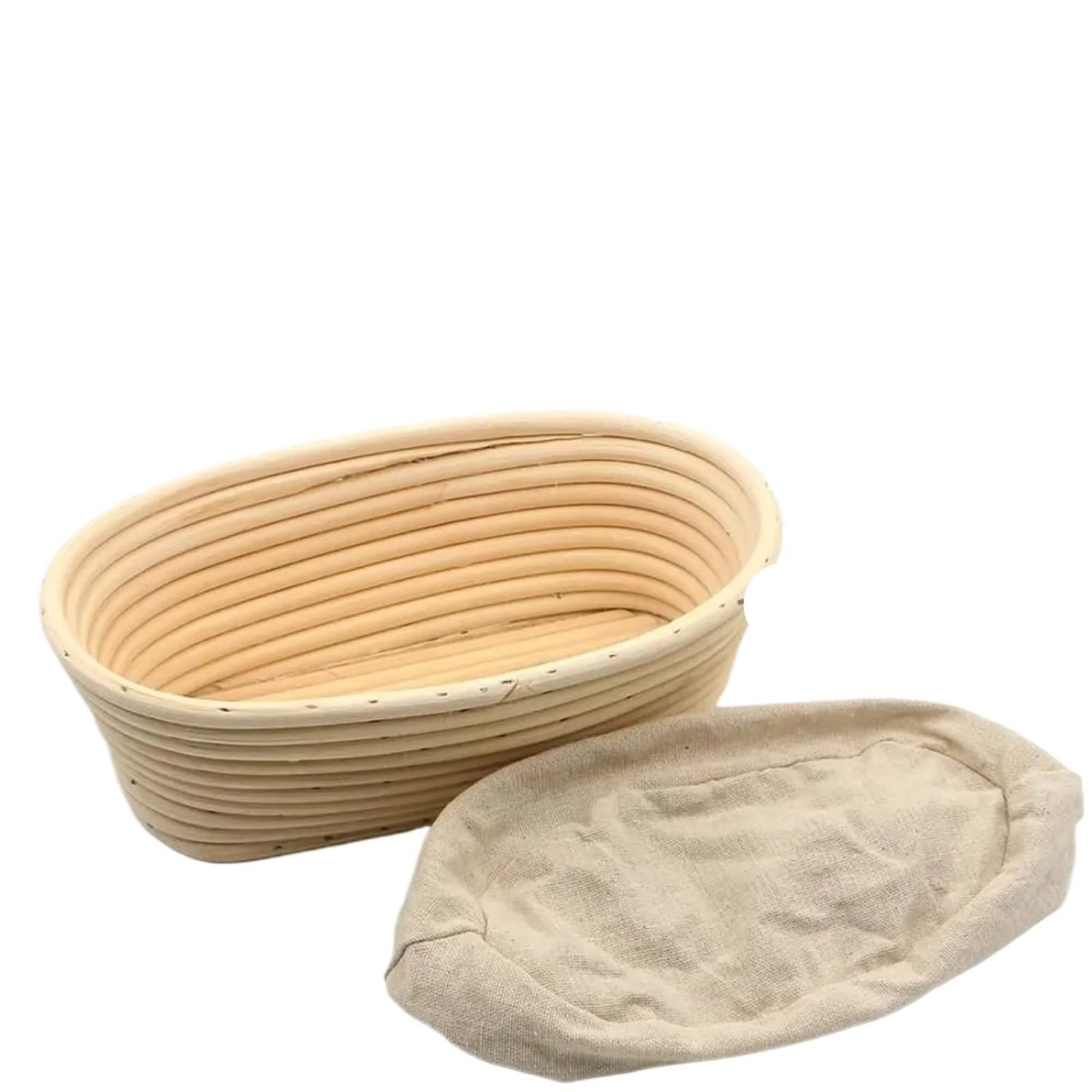 Cestino Per La Lievitazione Del Pane Cestini for la lievitazione dell'impasto del pane Cestino di vimini in rattan di fermentazione Rattan portatile Lievito naturale Pasta tessuta Cestini for la lievi