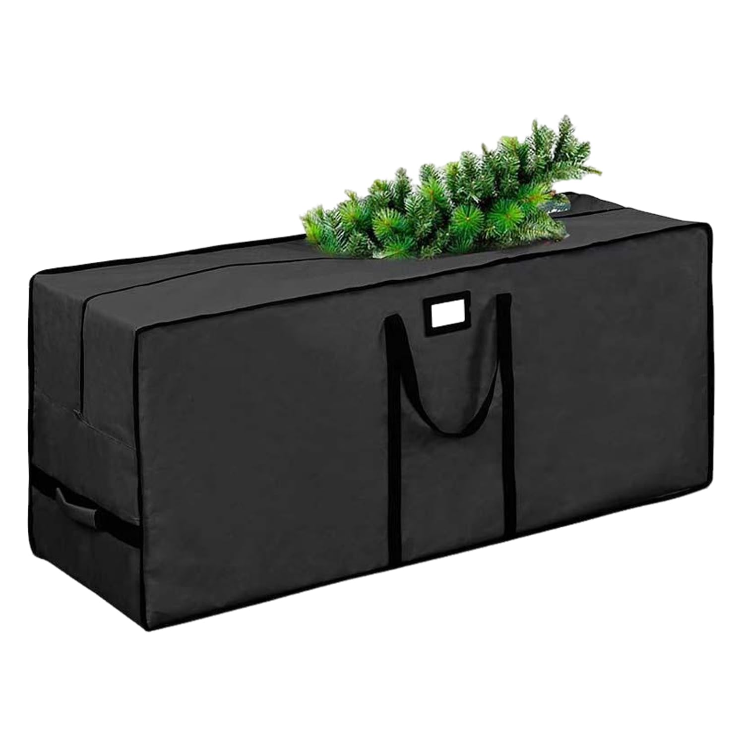 Marvin Albero di Natale da Parete Muro, Effetto Realistico Richiudibile Apertura ad Ombrello Facile da Montare Decorazioni Natalizie Folto Verde, a Metà con Vaso in Rattan e Borsone (120 CM)