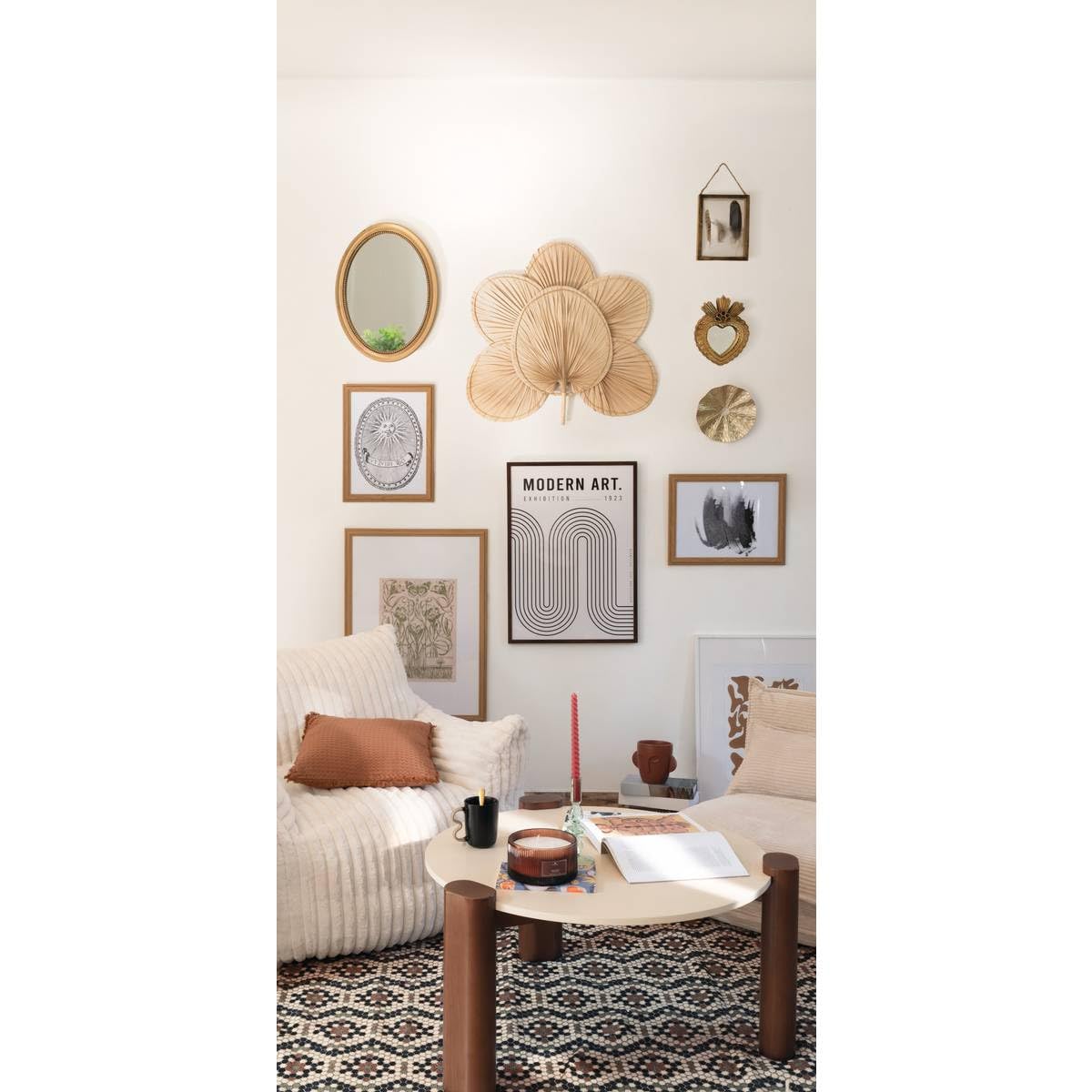 Atmosphera - Fauteuil XL Muzi en Velours Côtelé Blanc - Gros Pouf Compressé Moderne Ultra-Confort Moelleux - Assise XXL Cosy Cocooning Idéal Salon, Chambre et Coin Lecture