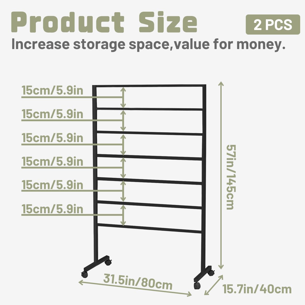 2 Pcak Scarf Hanger,Metal Hijab Organizer with Double Sided Display,Multi Tier Boom Scarf Organizer,Scarf Display Racks for Retail Stores Bedrooms Offices and Clothing Stores, Black, G-O666