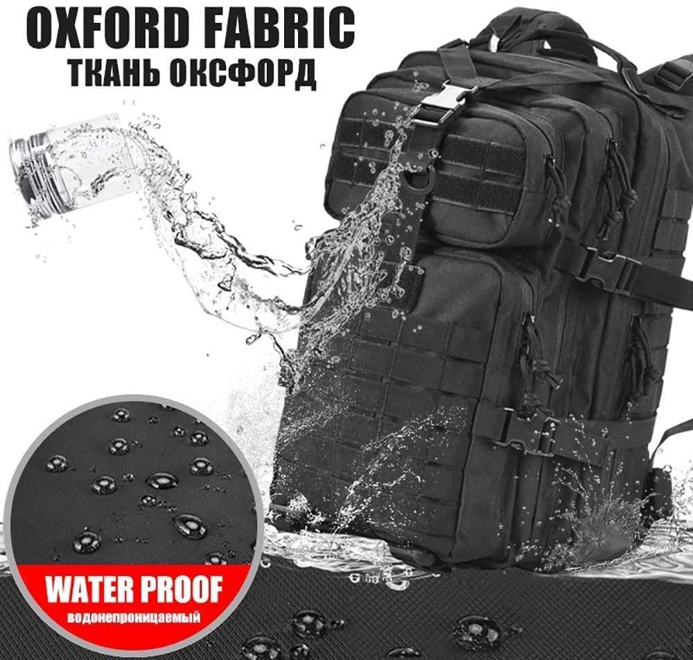 50L Mochila Tácticas Militar Plegable Impermeable Mochila Supervivencia, Montañismo, Senderismo, Trekking, Acampada, Aventura o Viajes,Caqui