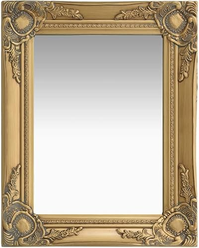 Miniatura 7 de vidaXL Espejo de pared, espejo de baño con estilo barroco, espejo decorativo, espejo de tocador para dormitorio, sala de estar, vestidor, plateado