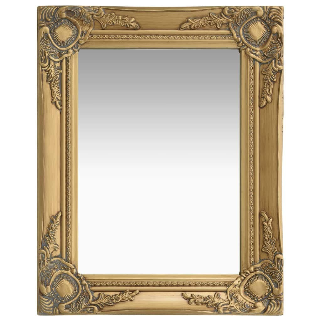 vidaXL Espejo de Pared Estilo Barroco Blanco 50x40 cm