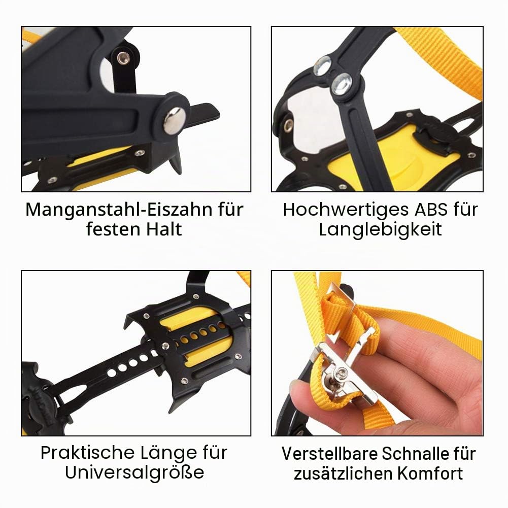 VGEBY Crampon Steigeisen Metallhaken An Kletterschuhe Anti-Rutsch Auf Schnee Oder EIS Extremsport