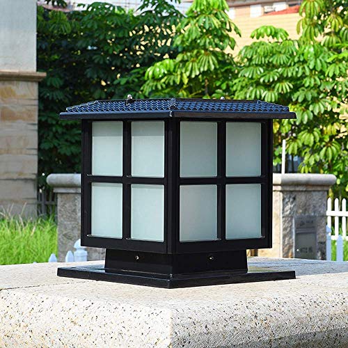 Applique murale solaire pilier noir 30cm pour pilier de jardin étanche DKSNAJ