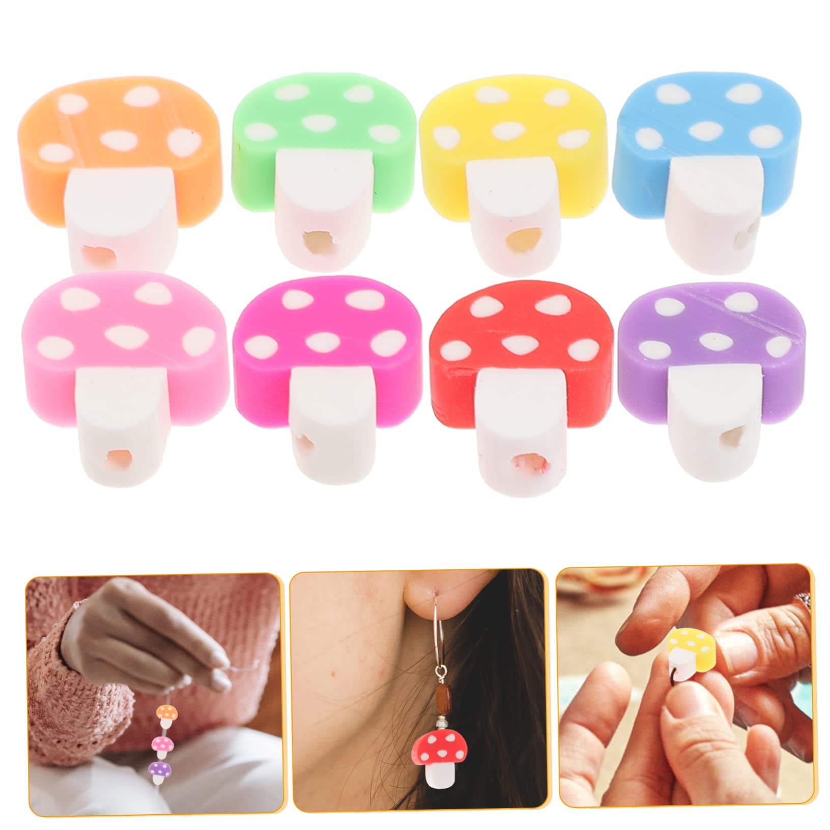 Operitacx 800piezas Abalorios De Arcilla Polimérica De Para Joyería De Espaciadores Para Pulseras y Collares Accesorios Creativos Para Manualidades
