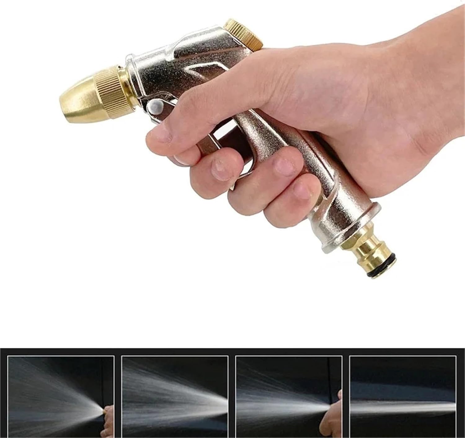 Garden High-Pressure Metal Water Gun – Multi-Function Irrigation Spray, Household Irrigation Supplies(A)