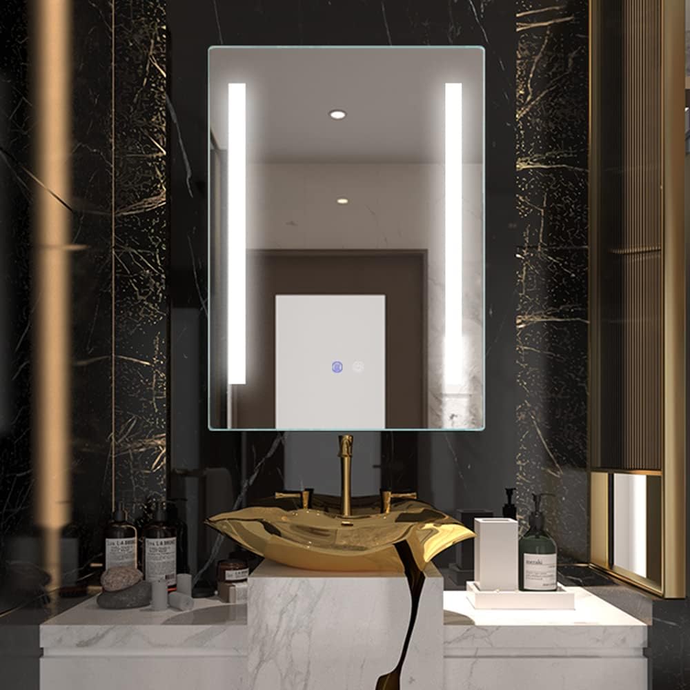 ExBrite LED Bathroom Mirror 500 x 700 Wall Mirror Bathroom Mirror with Touch Switch Mirror with