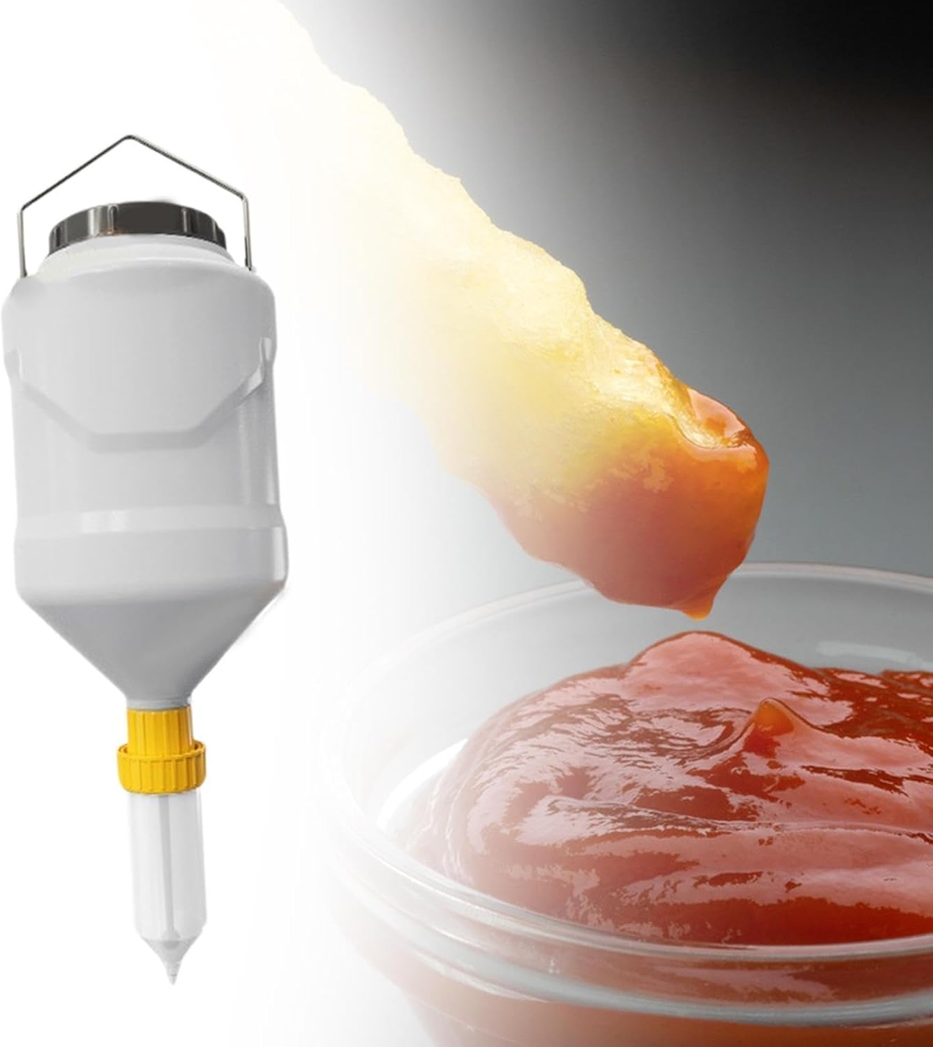 ソースボトル トマトソースディスペンサー 5.5L 詰め替えケチャップディスペンサー ソースプレス BBQ キャンプ ピクニック サ