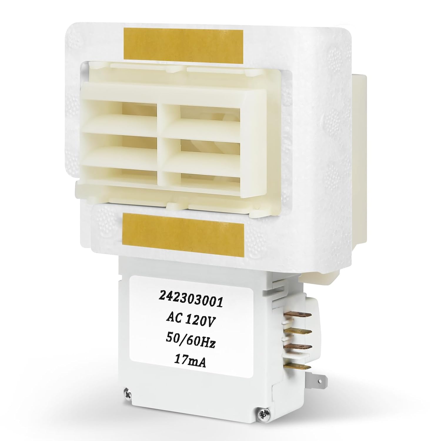 242303001 Refrigerator Damper Assembly, 3016452 Air Damper Control Assembly Replacement Compatible with Crosley Frigdaire White, Replaces 242303001, 3016452, AP5788340, PS8746718, EAP8746718