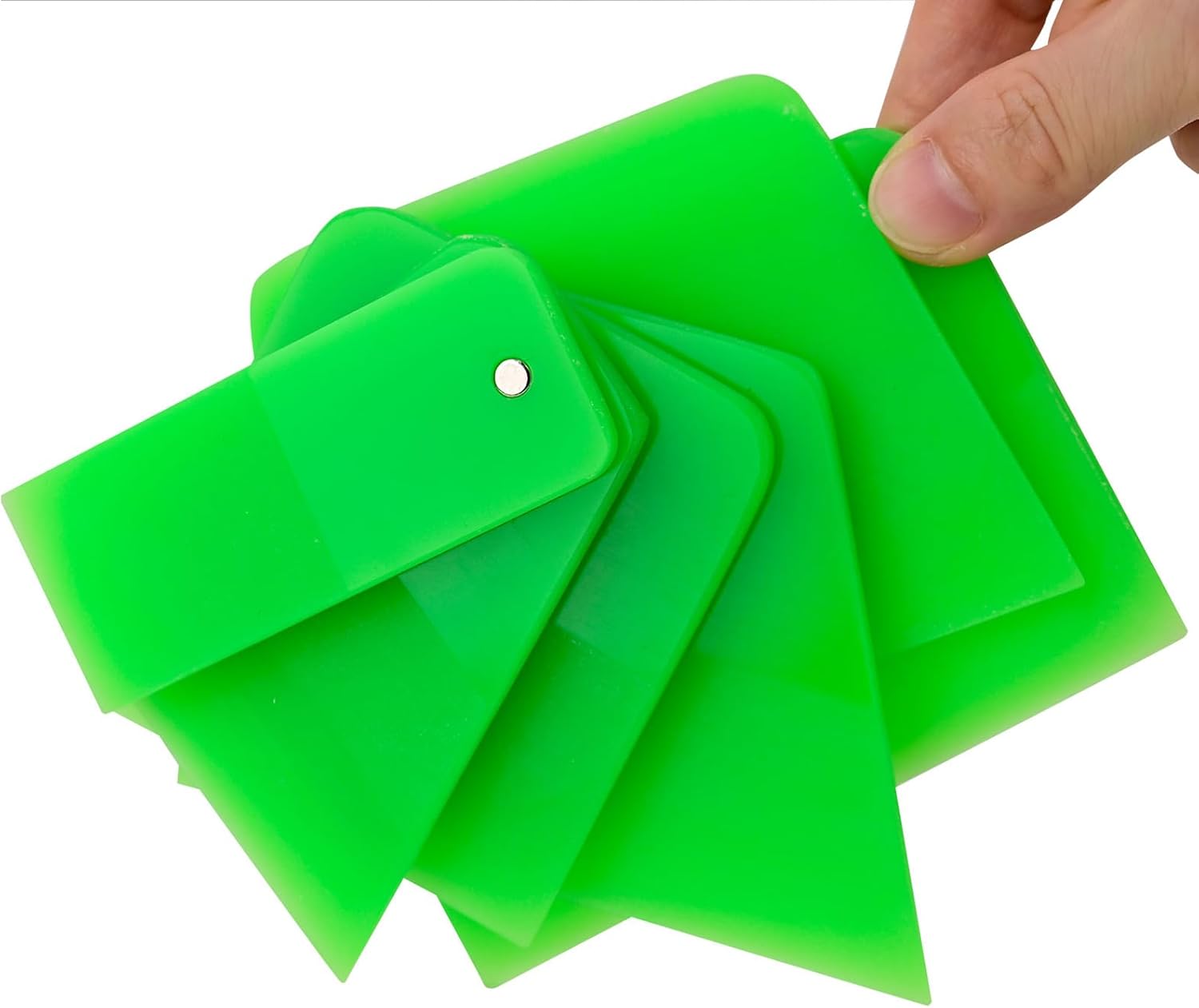 NEWISHTOOL 6 Pcs Magnetic PPF Squeegee Window Tint Tools Auto Car Paint Protection Film Install Tool, Soft Rubber Scraper Application for Windshield and Glass Window Tinting, Cleaning & Bubble Removal