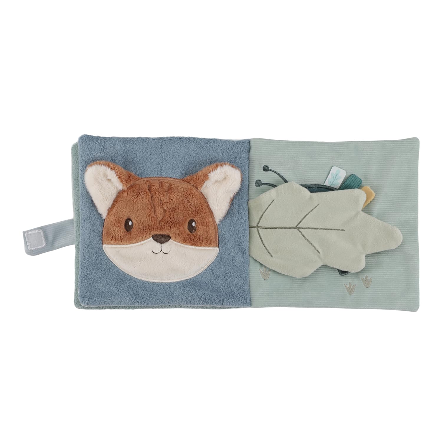 Little Dutch Fühlbuch Stoffbuch Babybuch aus weichem Stoff Aktivität, Entdecken und Knistern Fuchs blau - Forest Friends
