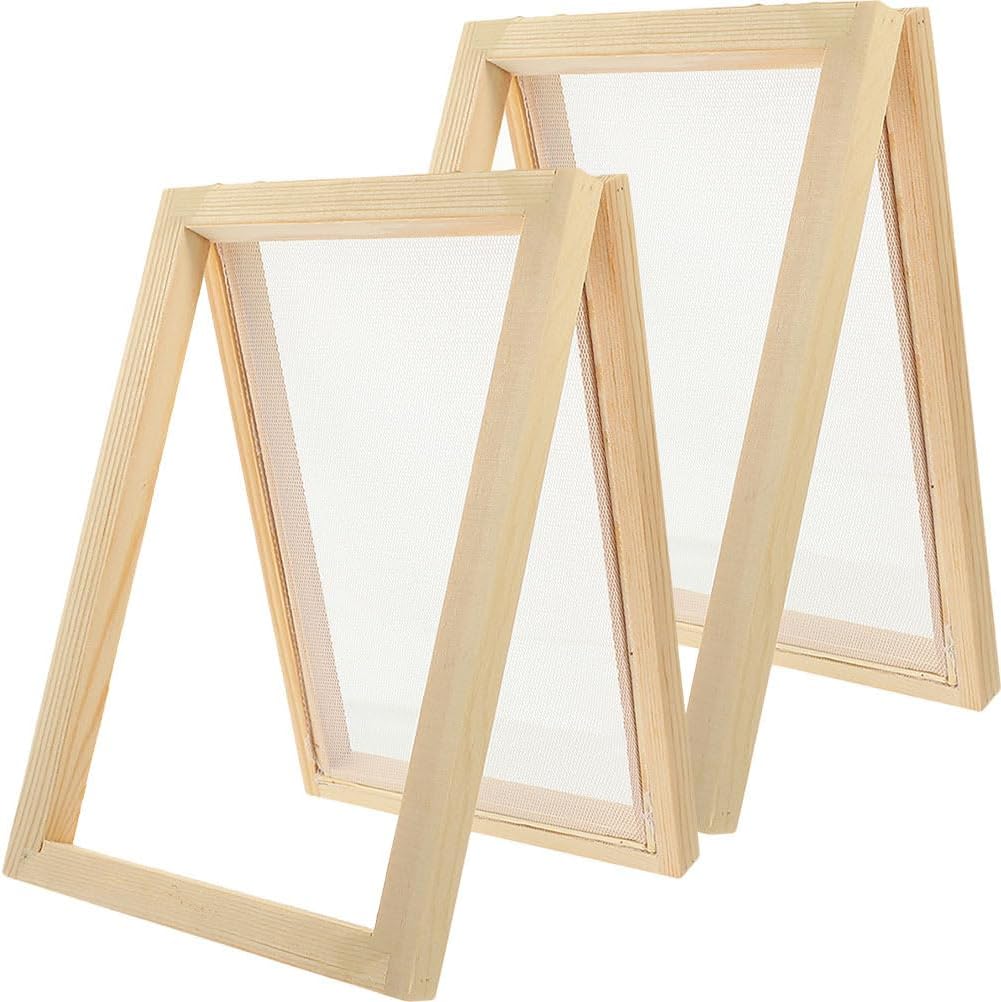 Gadpiparty 10 Pcs Paper Making Screen, Mould and Deckle, Wooden DIY Crafting Frame for Handmade Paper, Kid Crafts, and Home Decor