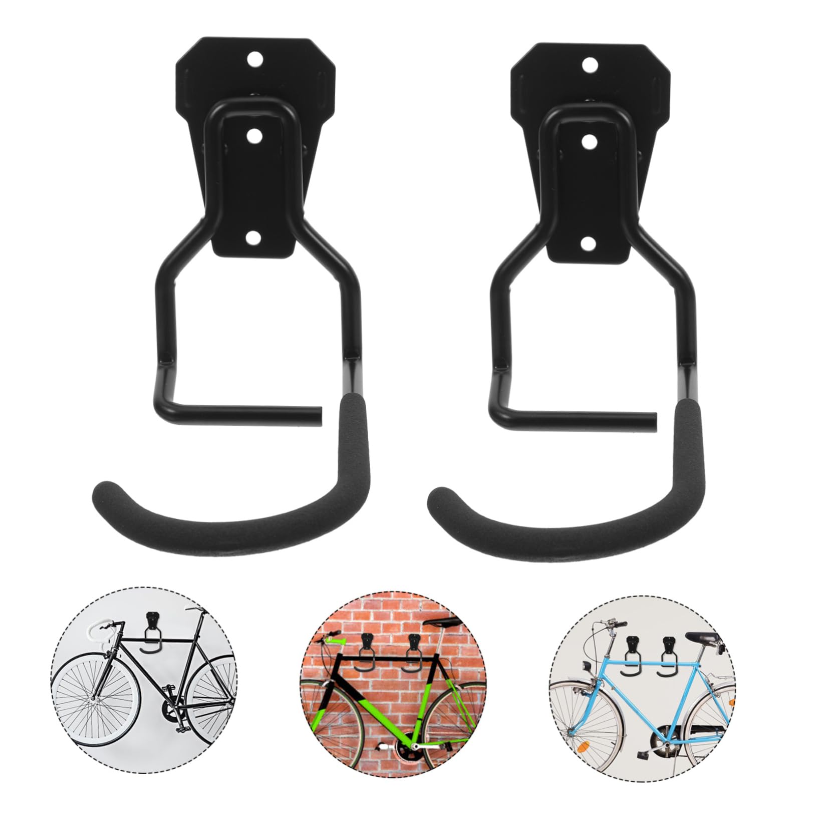 SEWACC 4 Piezas Soporte de Pared para Herramientas y Bicicletas Ganchos Resistentes para Garaje Organizador de Almacenamiento Multifuncional para Equipos de Jardín y Bicicletas