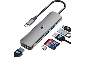 6-in-1 USB C to HDMI Adapter for MacBook Pro, MaxJoy USB-C Digital...