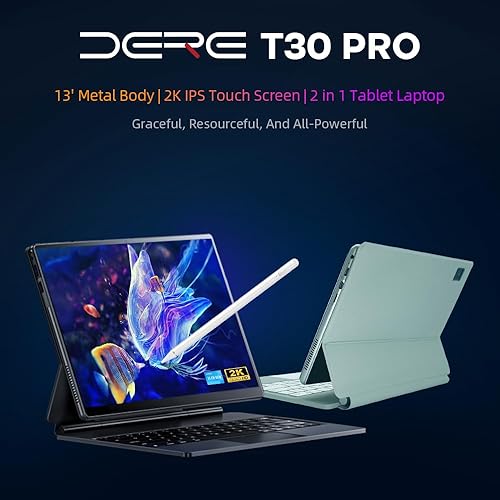 Miniatura 6 de Docooler T30Pro - Computadora portátil con pantalla táctil IPS 2K de 13 pulgadas, 16 GB de RAM 512G-1T SSD, computadora de aprendizaje de oficina
