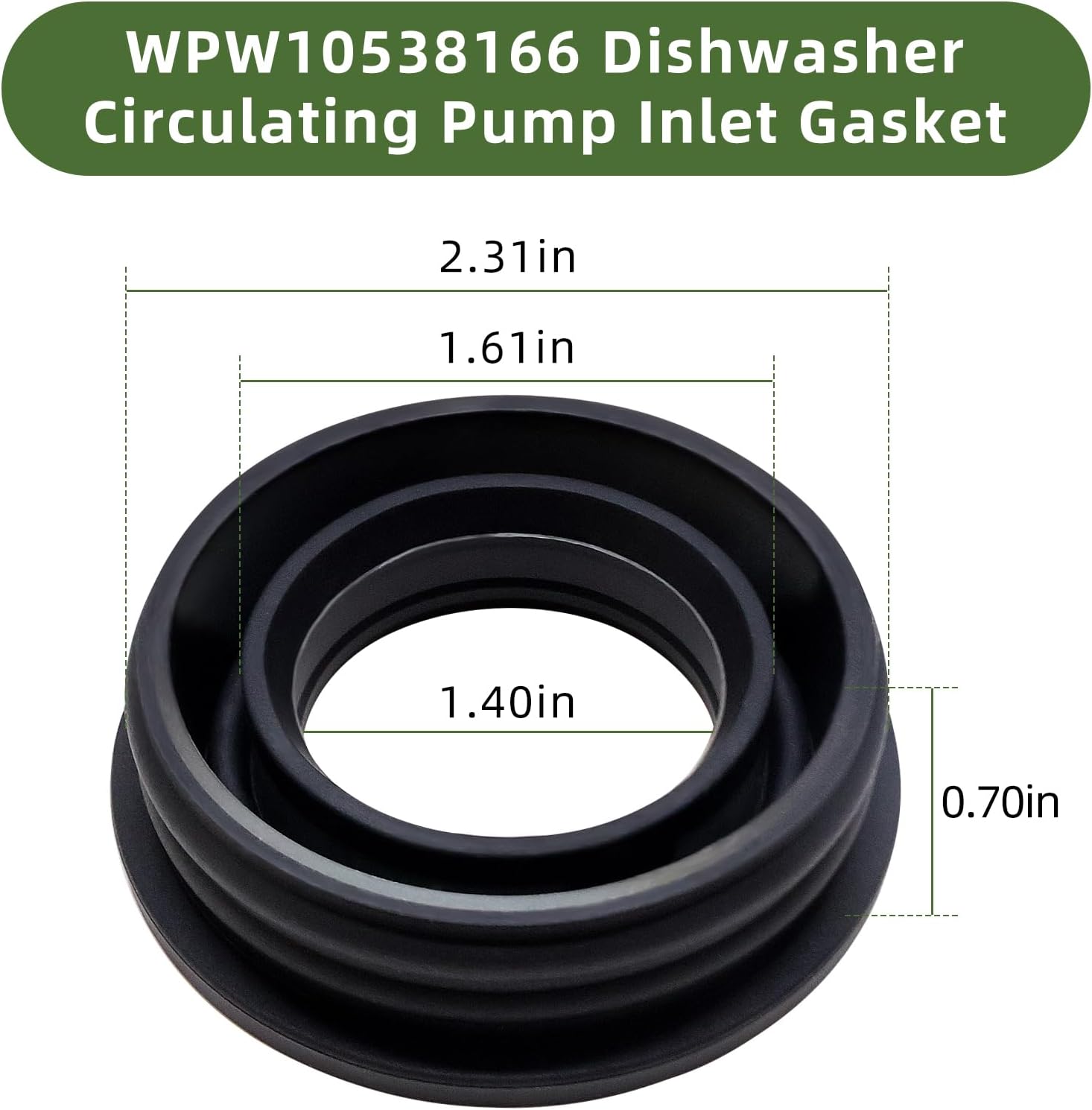 W11182008 WPW10538166 Dishwasher Circulation Pump Inlet Grommet Compatible with Whirlpool Kenmore Amana Replaces W10538166 W10195068 3021506 WPW10538166VP
