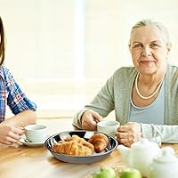 Vista 7 de Teyyvn Paquete de 4 platos llanos de acero inoxidable, platos redondos para acampar, 9.2 pulgadas