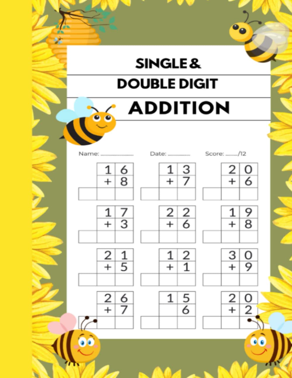 Single & Double Digit Addition: Addition Math Drills Math Worksheet 57 Practice Pages - Timed Tests - - KS2 Workbook - (Ages 6-9)