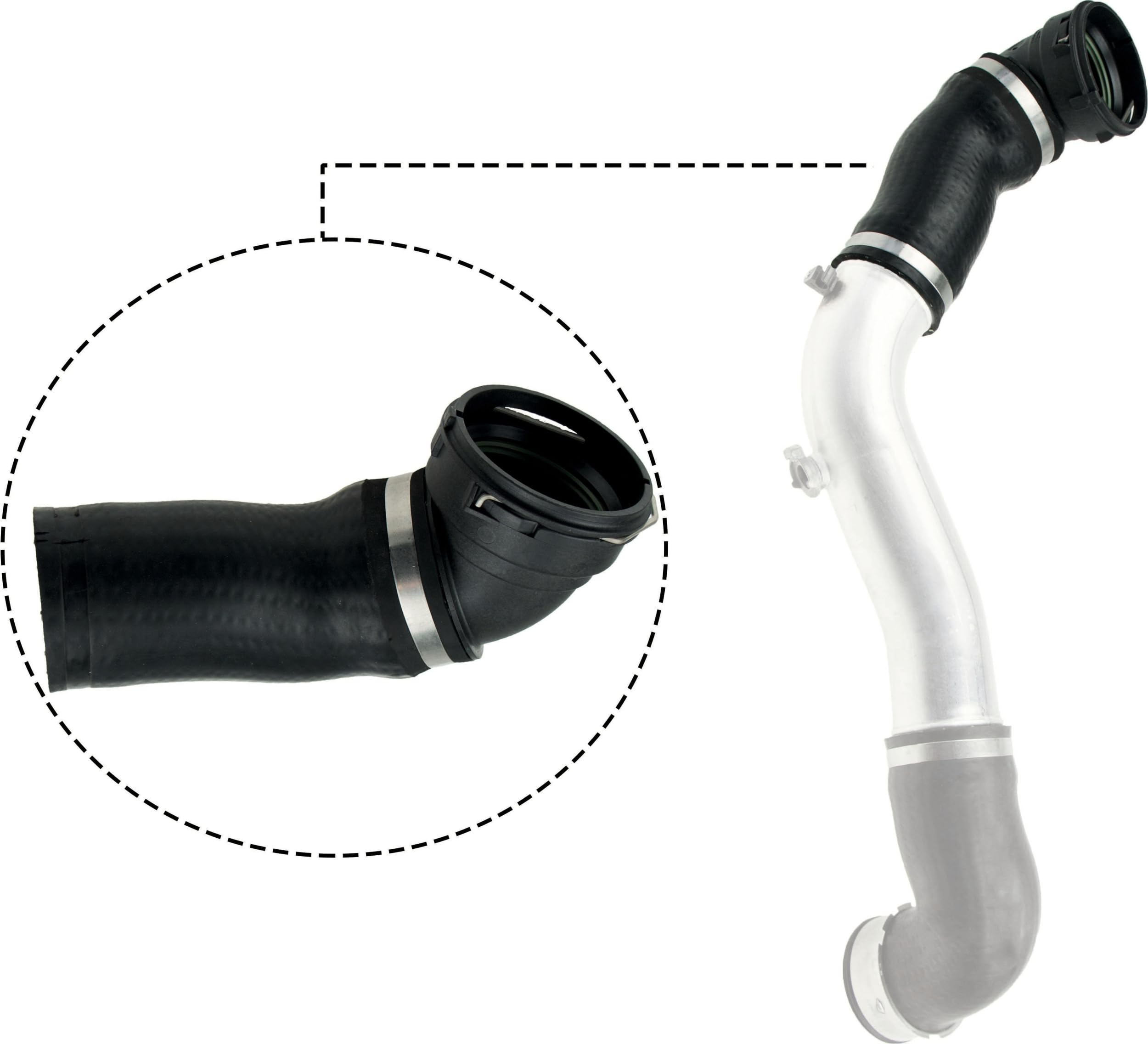 Charge Air Hose 150mm Pipe Length Air Supply Fits BMW 3 Series GATES 09-0725