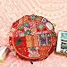Casa Moro XL Patchwork Yogakissen Lali Mittel Rot Ø 55cm x Höhe 10cm rund mit Füllung | Indisches Sitzkissen Bodenkissen orientalisches Chillkissen im Boho Style | MA1507
