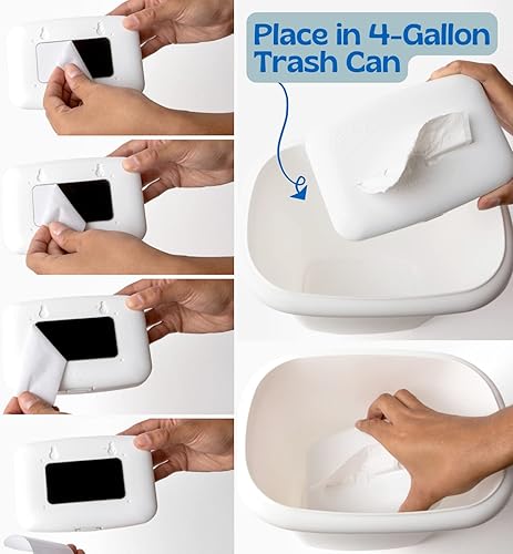 Miniatura 6 de Dispensador de bolsas de basura de 4 galones para baños, dormitorios, oficinas, guarderías, vehículos, barcos, organización de almacenamiento de