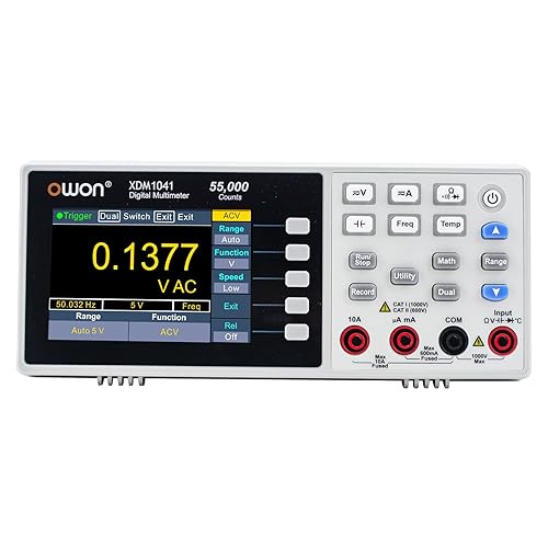 Miniatura 5 de OWON XDM1041 Mini multímetro digital de escritorio, 3.7 pulgadas LCD Mini multímetro digital verdadero RMS medidor de temperatura