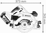 Bosch Professional 18V system battery circular saw GKS 18V-57 G (saw blade Ø: 165 mm, cutting depth: 57 mm, 2x 5.0Ah batteries and charger, in L-Boxx) - 6