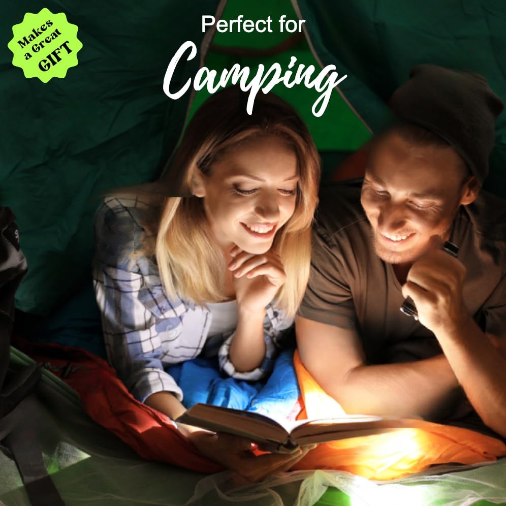 Miniatura 5 de Linterna LED  Linterna táctica brillante, con zoom, de alto lumen de 5 modos  Pilas AAA y estuche incluidos. Perfecto para emergencias, al aire