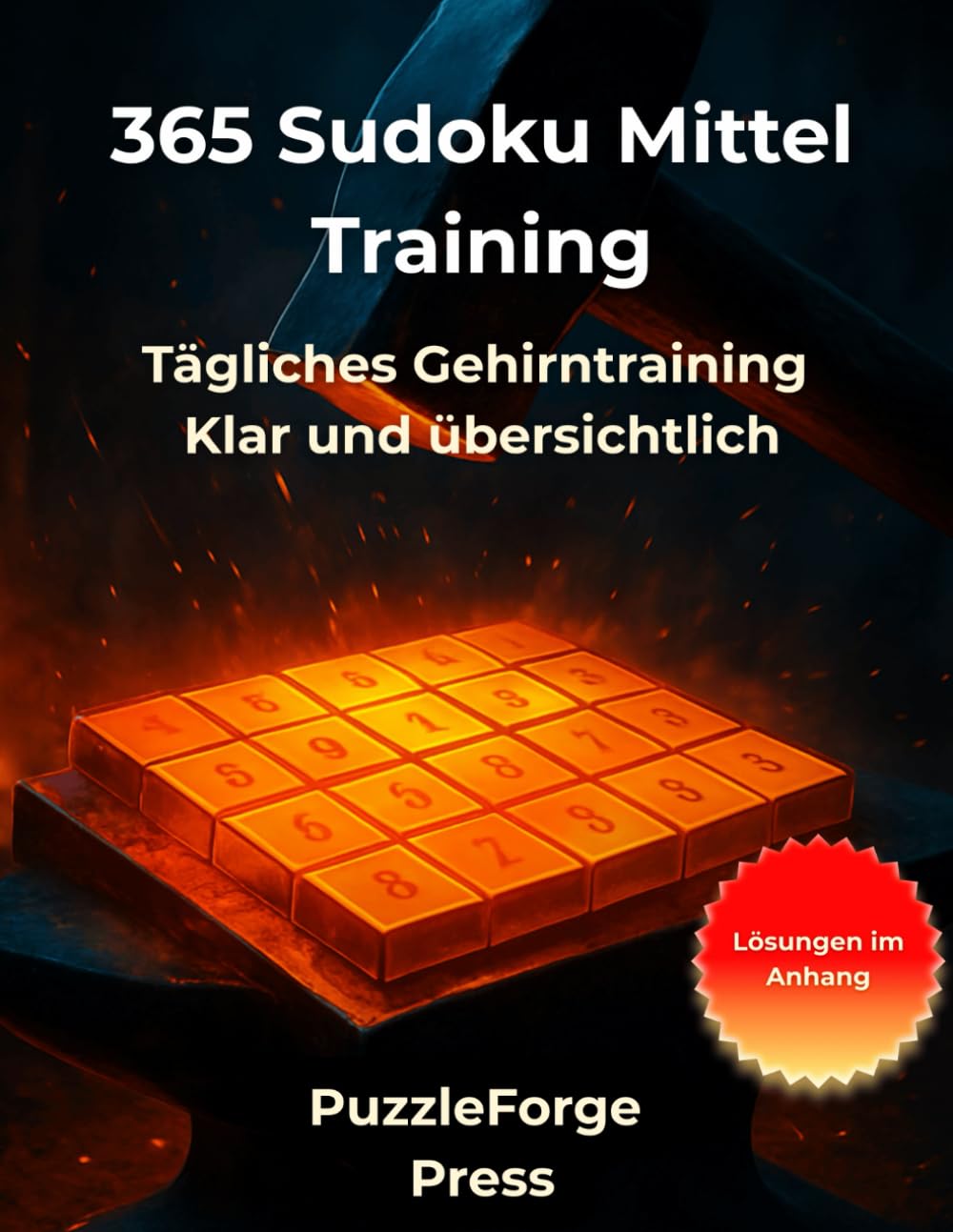 365 Sudoku Mittel Training: 365 Sudoku Mittel für tägliches Gehirntraining – Rätselbuch für Erwachsene – 2 pro Seite – Großdruck 8,5x11 – Mit Lösungen ... Gehirntraining mit klaren Rätseln)