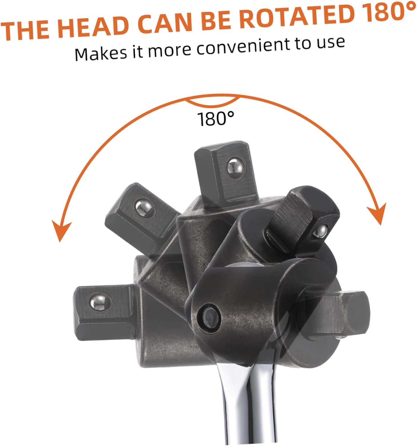 Veemoon Mechanic Tool Socket Wrench Breaker Bar Long Handle Ratchet Wrench Flex Head for Heavy Duty Jobs