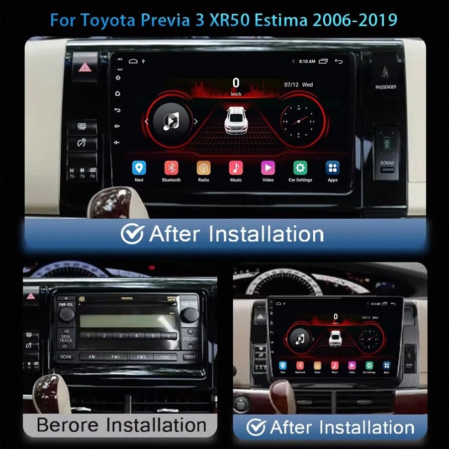 Pantalla Carplay Coche Inalámbrica de alta gama con 4G+64G y panel táctil 2