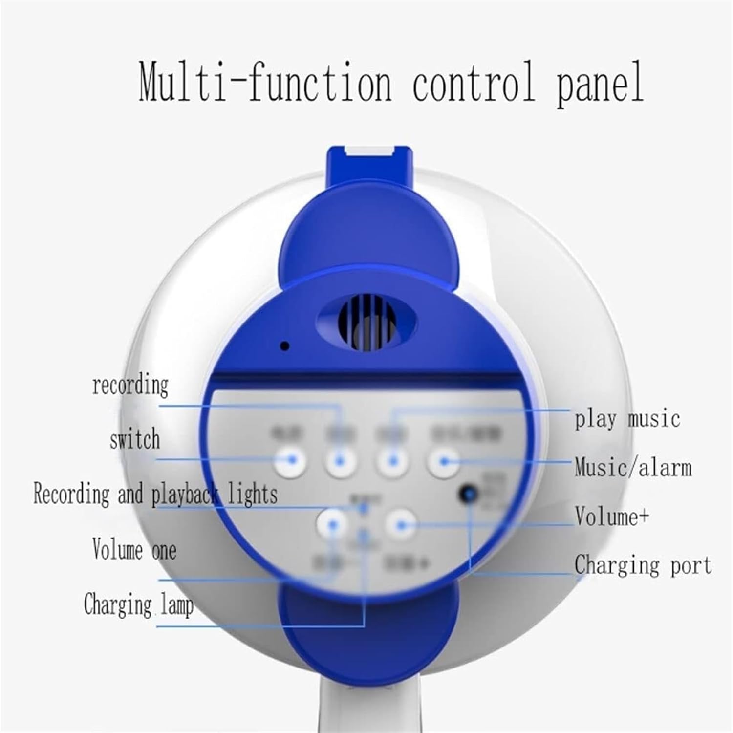 Megaphone Loud Hailer Portable Bullhorn Classic Megaphones with Built-in Siren Handheld Megaphon Foldable Handle Megaphone for Sport