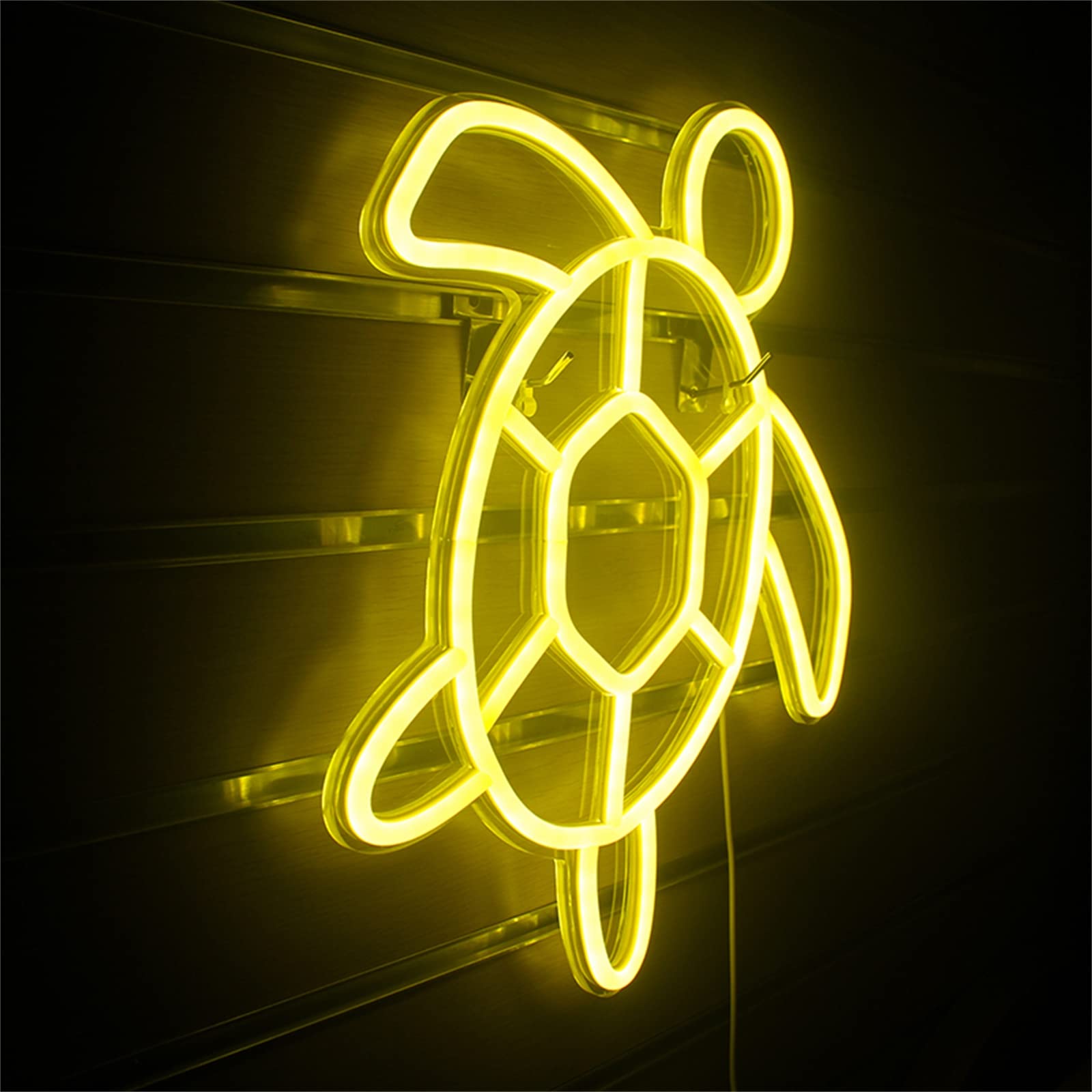 Letrero de luz de neón LED Letreros de neón LED en forma de tortuga marina, alimentación USB para colgar en la pared con interruptor Luz de neón acrílica para lámparas de noche de habitación para niño
