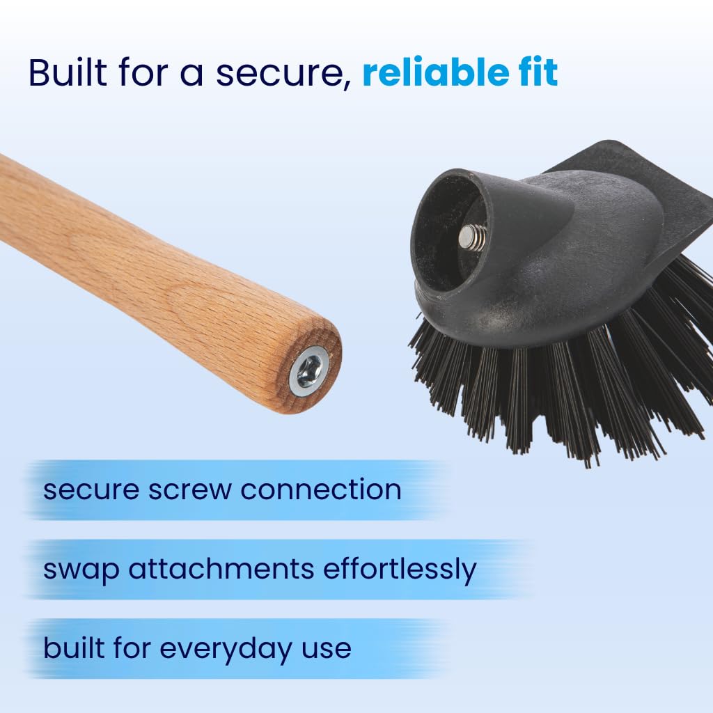 Multitool 3-in-1 Reinigungsbürste – Spülbürste, Flaschenbürste & Fugenbürste – Wechselkopf-System mit Kunststoffgriff – spülmaschinenfest – Made in Germany