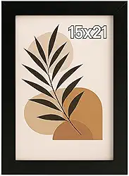 Kit 3 Porta-Retratos 15x21 Moldura Madeira Preto com Vidro para Foto Decoração Sala Escritório Quarto Premium IMPORT&SHOP (3, 15 x 21)