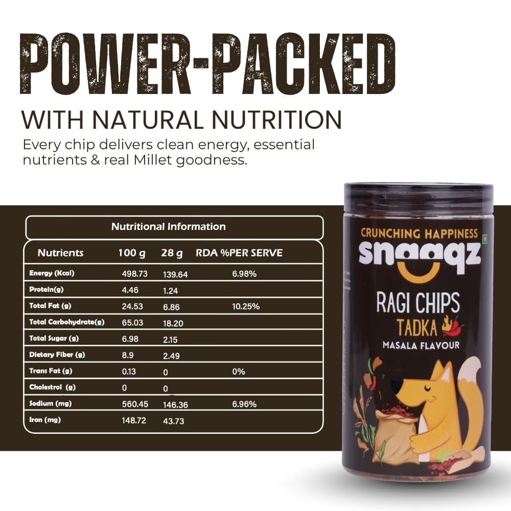 Snaaqz Supergrain Chips Combo 600g | Beetroot Masala, Peri Peri Oat, Ragi Cream & Onion & Ragi Masala | Pack of 4 | High Protein | Baked & Crunchy | Vegan | Low-Calorie | Healthy Snacks for Adults & Kids 3