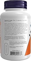 Vista 3 de Cápsulas Now Foods Alpha de acetil l-carnitina, 0.01 onzas, 100