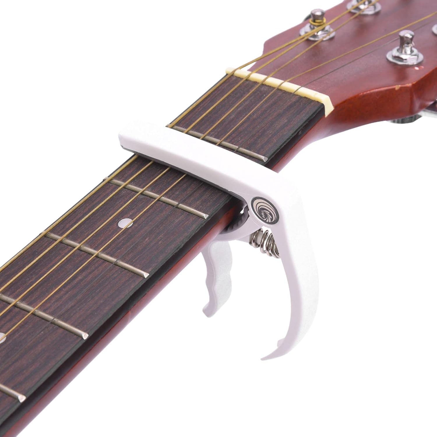 Bnineteenteam Guitar Capo for Acoustic Guitar, Plastic Quick Change Guitar Capo for 4-6 String Acoustic Electric Guitars Bass Ukulele(White)