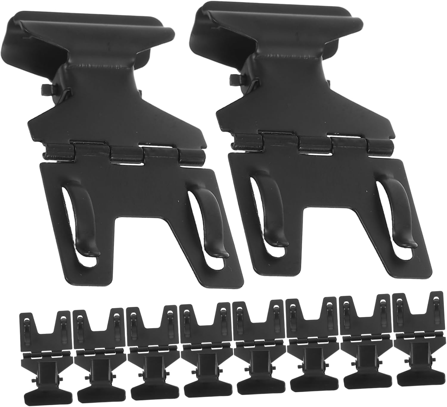 BESTOYARD 10pcs Black Iron Price Tag Clips for Shelf and Bakery Displays