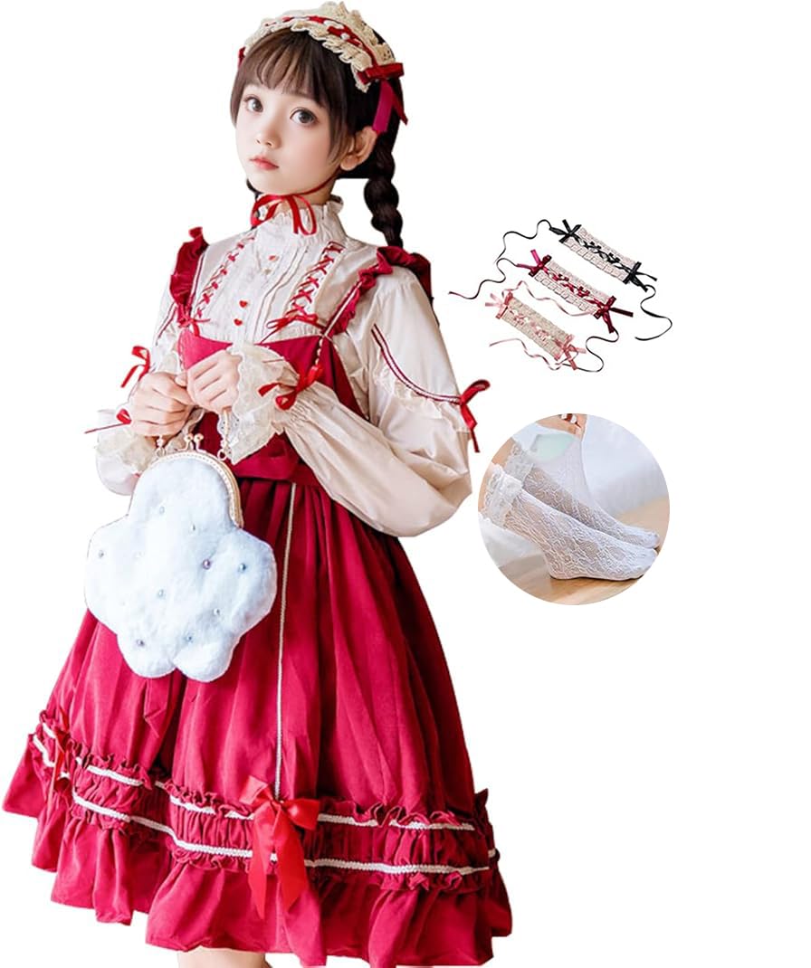 Amazon.co.jp: [JIURUN] ワンピース ロリータ 長袖 ゴスロリ コスプレ