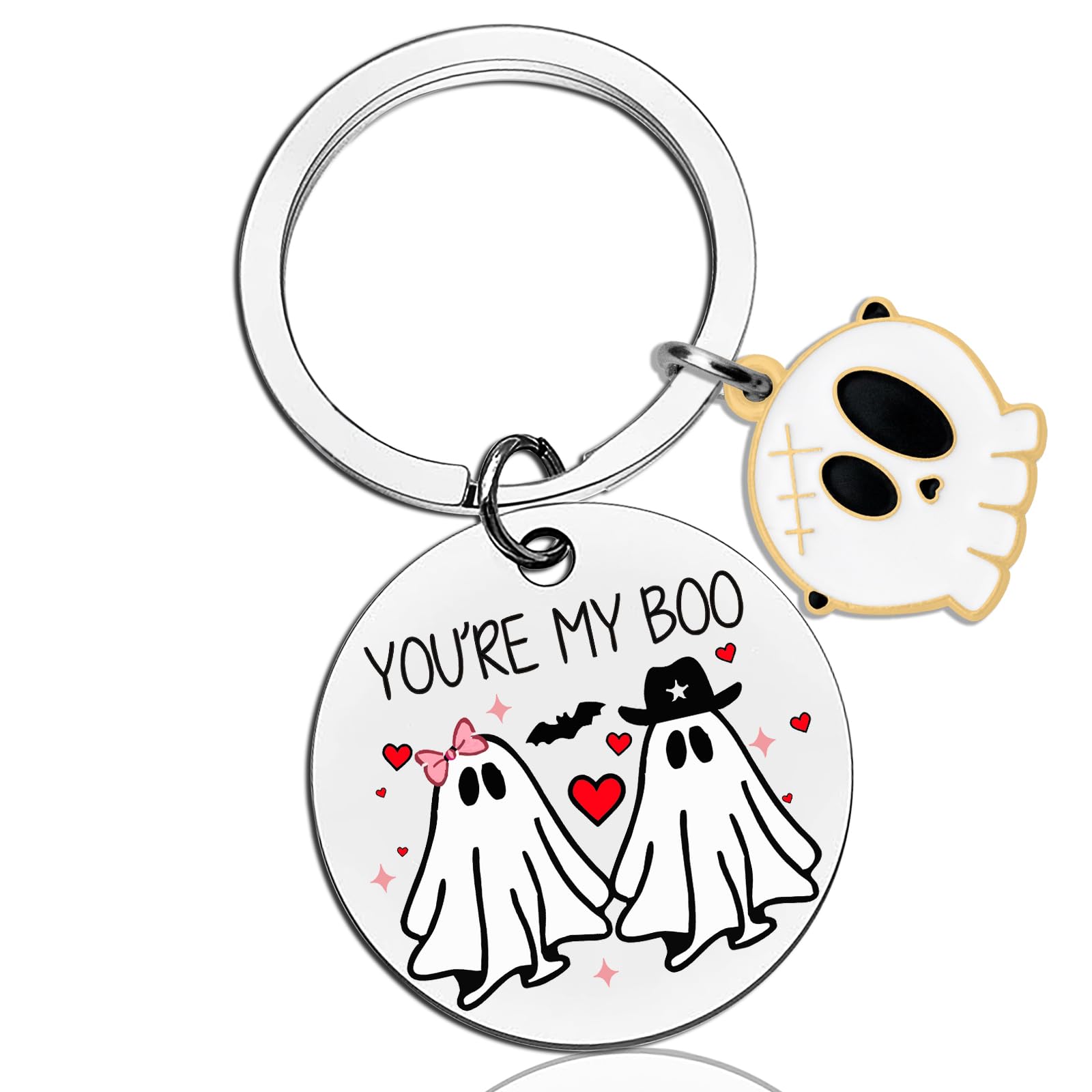 CrizaorHalloween Gifts Keychain Boo Basket Halloween Gifts For Women Halloween Boo Keychain Gifts For Couple Women Wedding Anniversary Birthday Gifts Christmas Ghost Love Boo Gifts