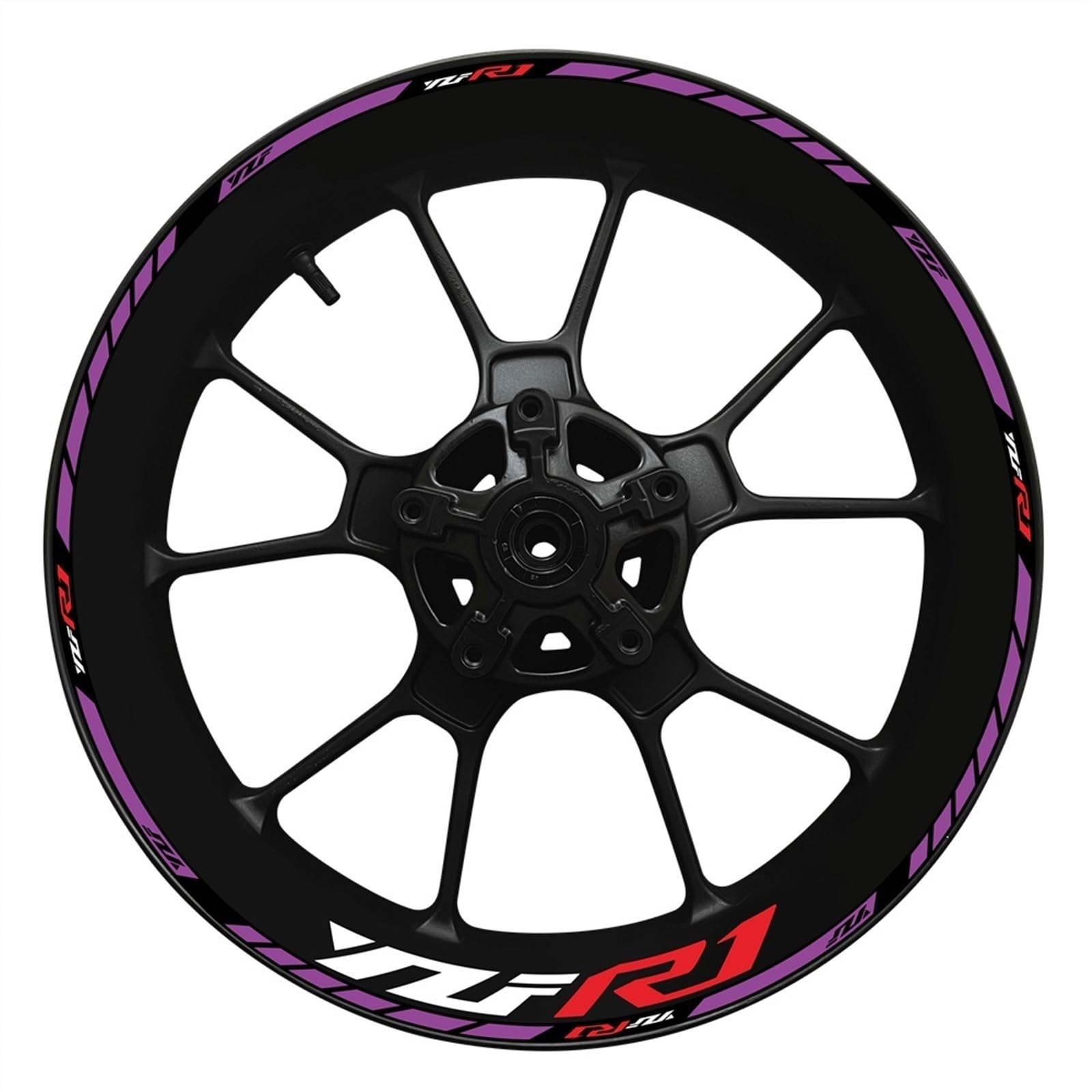 Motorcycle Wheel Hub YZF R1 Decal Decoration Set Rim Modification Reflective Sticker for Yamaha YZFR1 2022 Decorative(Color25)