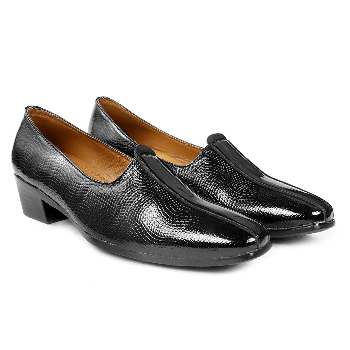 YUVRATO BAXI Men,s Height Increasing Patent Faux Leather Black Casual British Punjabi Jutti, Nagra and Mojaries (B089DDF4J4) Amazon Price History, Amazon Price Tracker