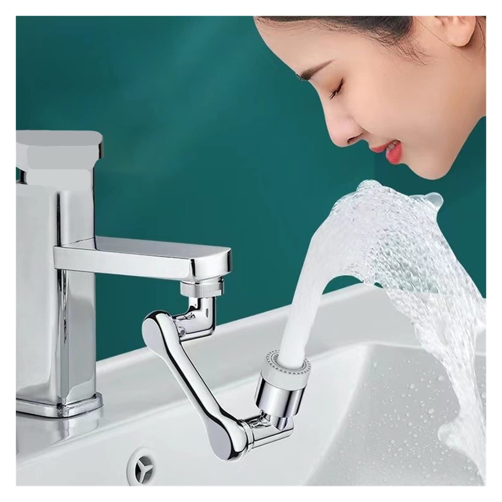 Aireador de grifo giratorio 1080 °, lavabo for baño, filtro salpicaduras, cocina, extensible, boquilla burbujeo for ahorro agua Bien Hecho(Style 5 Two Gears)