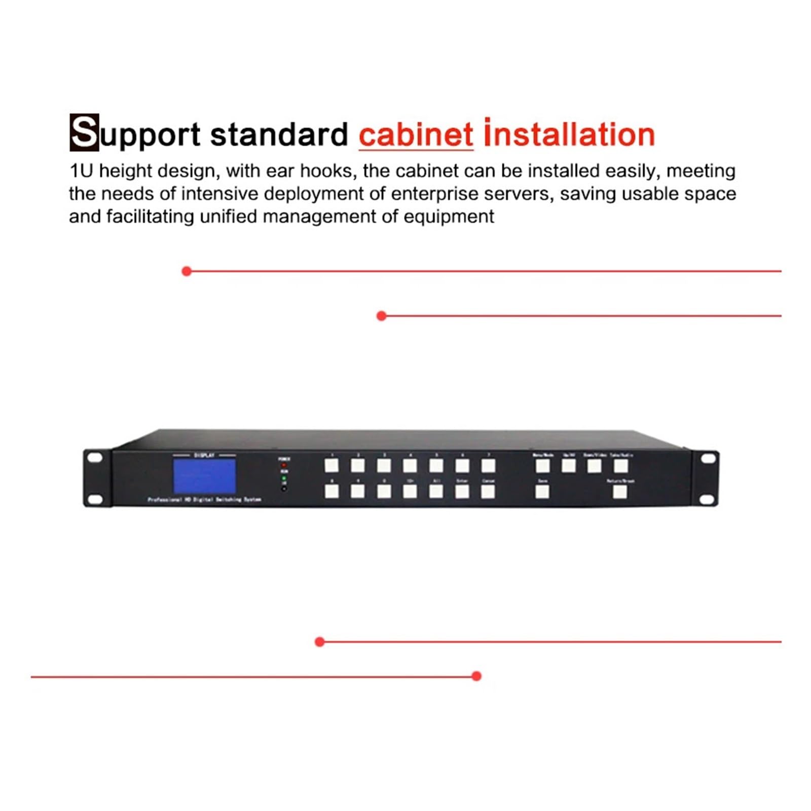 Convertitore Digitale, Seamless Matrix 4x4 4k Switch Splitter Box Video TV Wall Commutazione senza ritardo