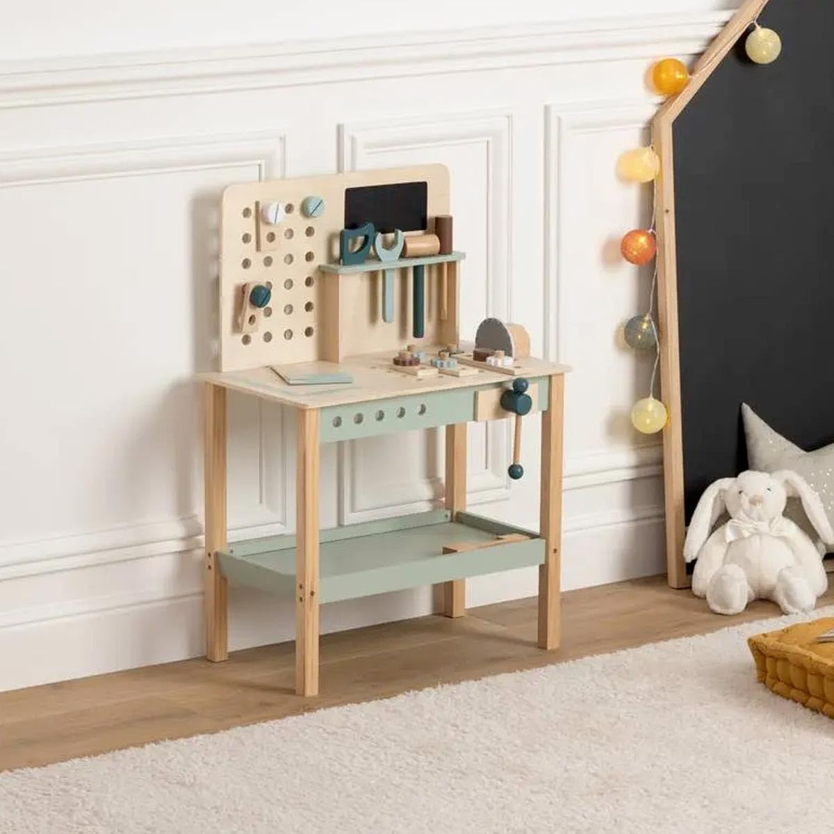 Paris Prix Atmosphera for Kids - Établi de Bricolage Enfant Forêt 75cm Beige & Vert